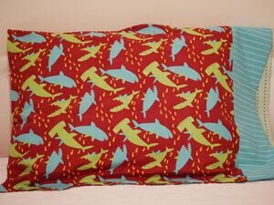 Shark Tank! Single Standard Pillowcase made of 100% Designer Quilting Cotton